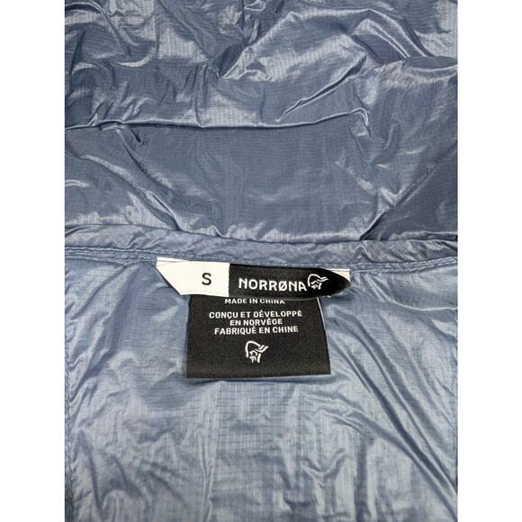 Noronna Women's Trollveggen Down800 Hooded Infinity Puffer Jacket Blue Small - Picture 5 of 15